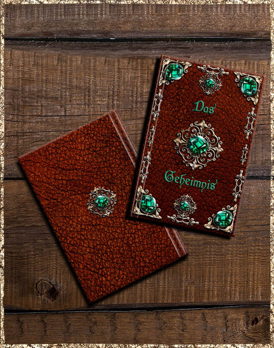 Notizbuch Das Geheimnis Leder- & Smaragdoptik
